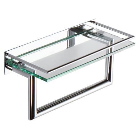 Ginger 12" Shelf With Towel Bar in Polished Chrome 2819RT-12/PC